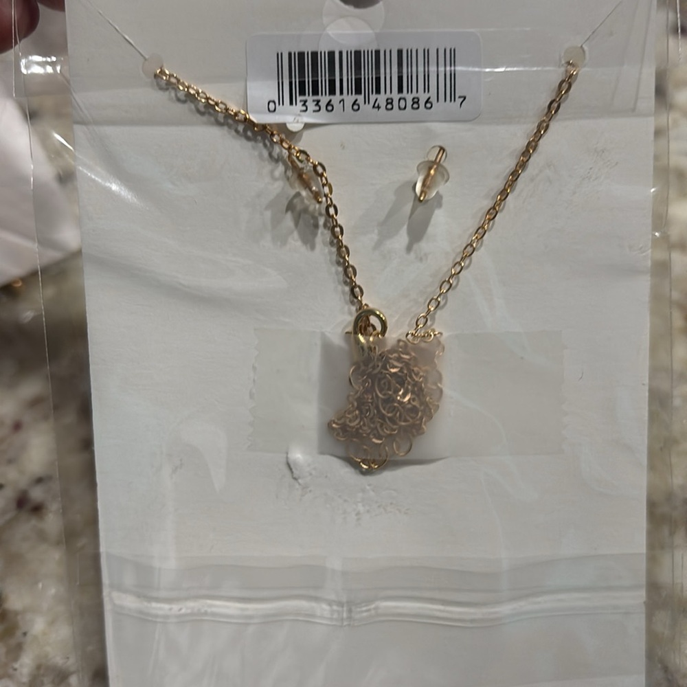 NWT - HOPE FLOWER NECKLACE EARRING SET - Picture 4 of 4
